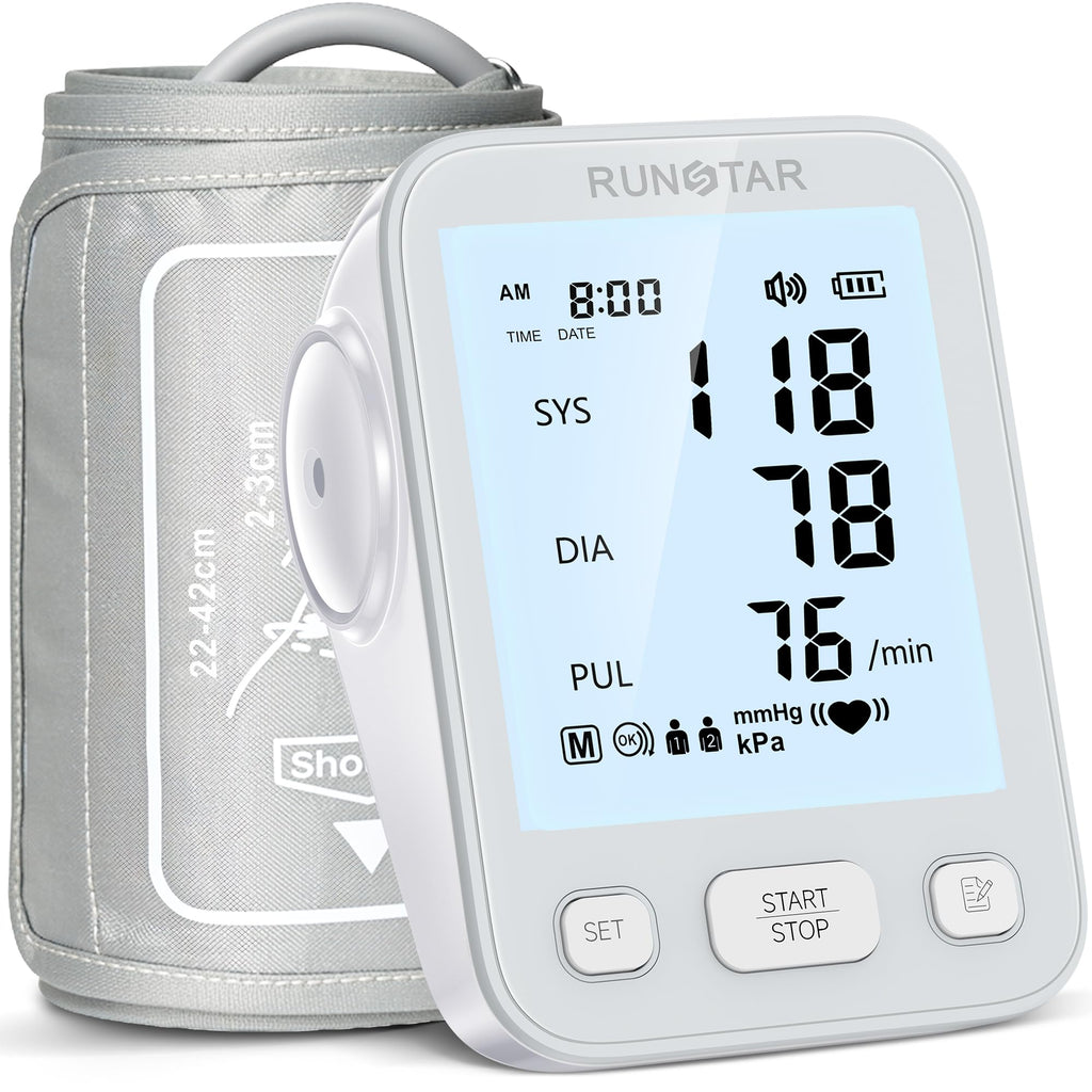 Upper Arm Blood Pressure Monitor with Wide Range Cuff, Grey N111