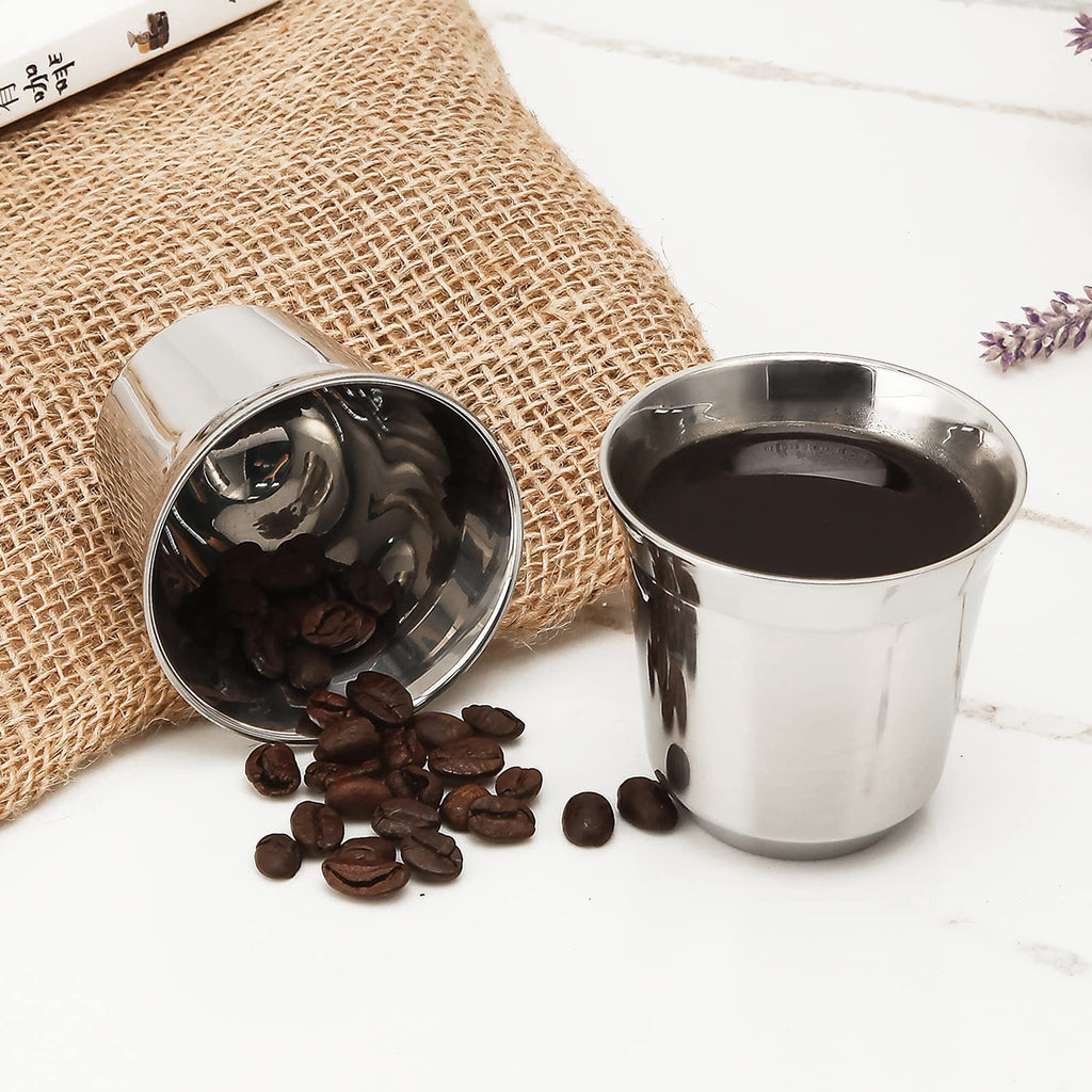 12 oz French Press with 5 oz Stainless Steel Espresso Cups I152