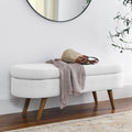 Oval Storage Bench with Rubber Wood Legs K33969
