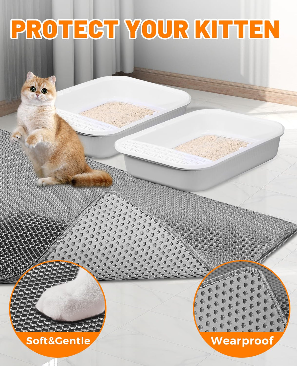 Extra Large Honeycomb Cat Litter Mat 46"x26" E6975