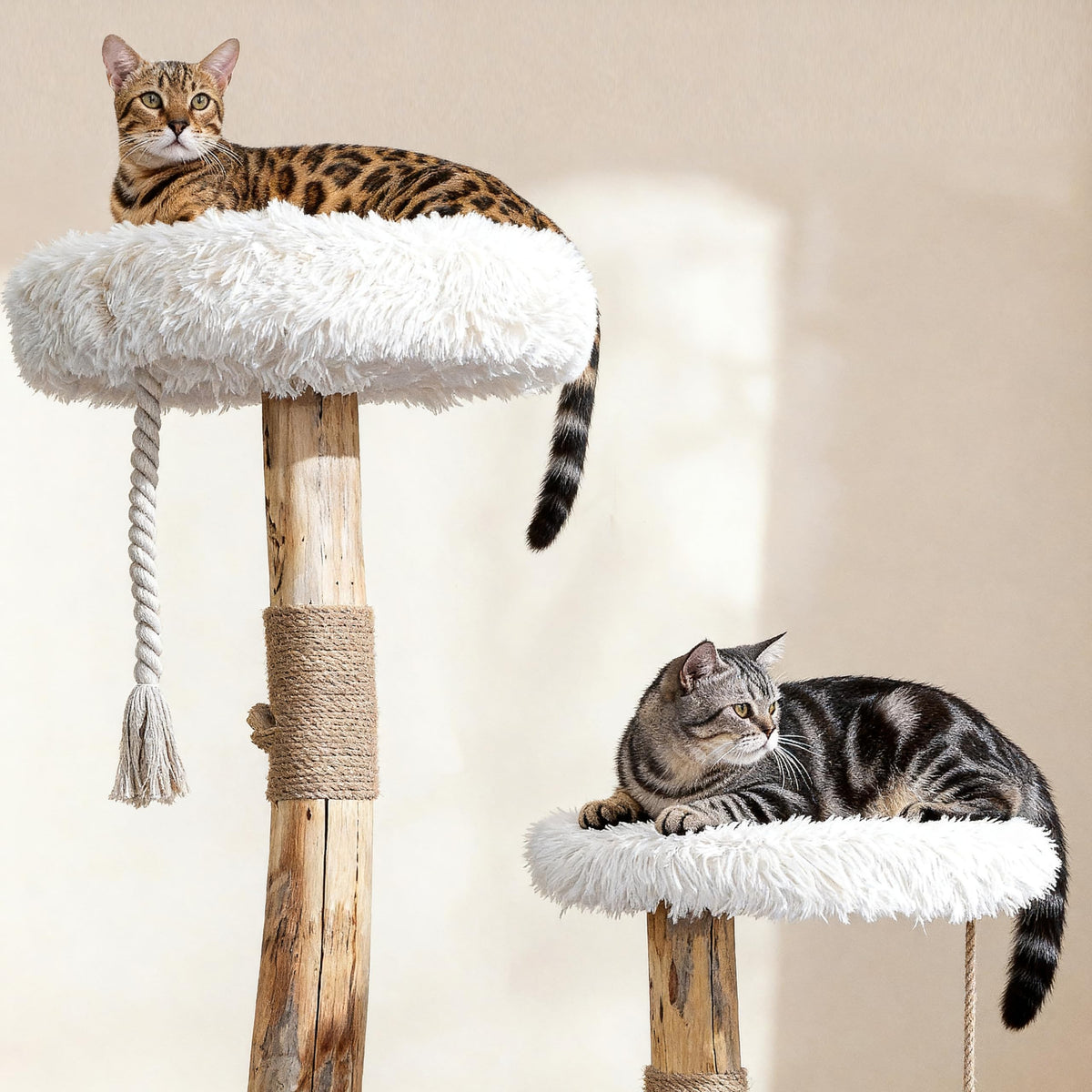 Modern Cat Tree Tower with Sisal Scratching Post J930