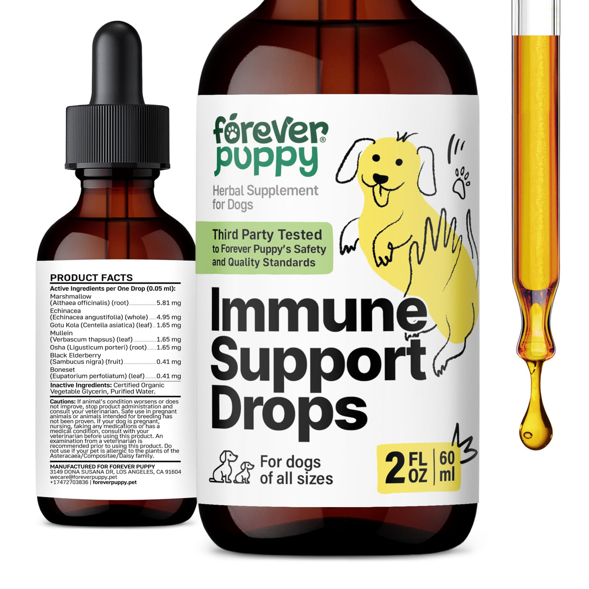 Elderberry Echinacea Dog Immune Support 2 oz B8722