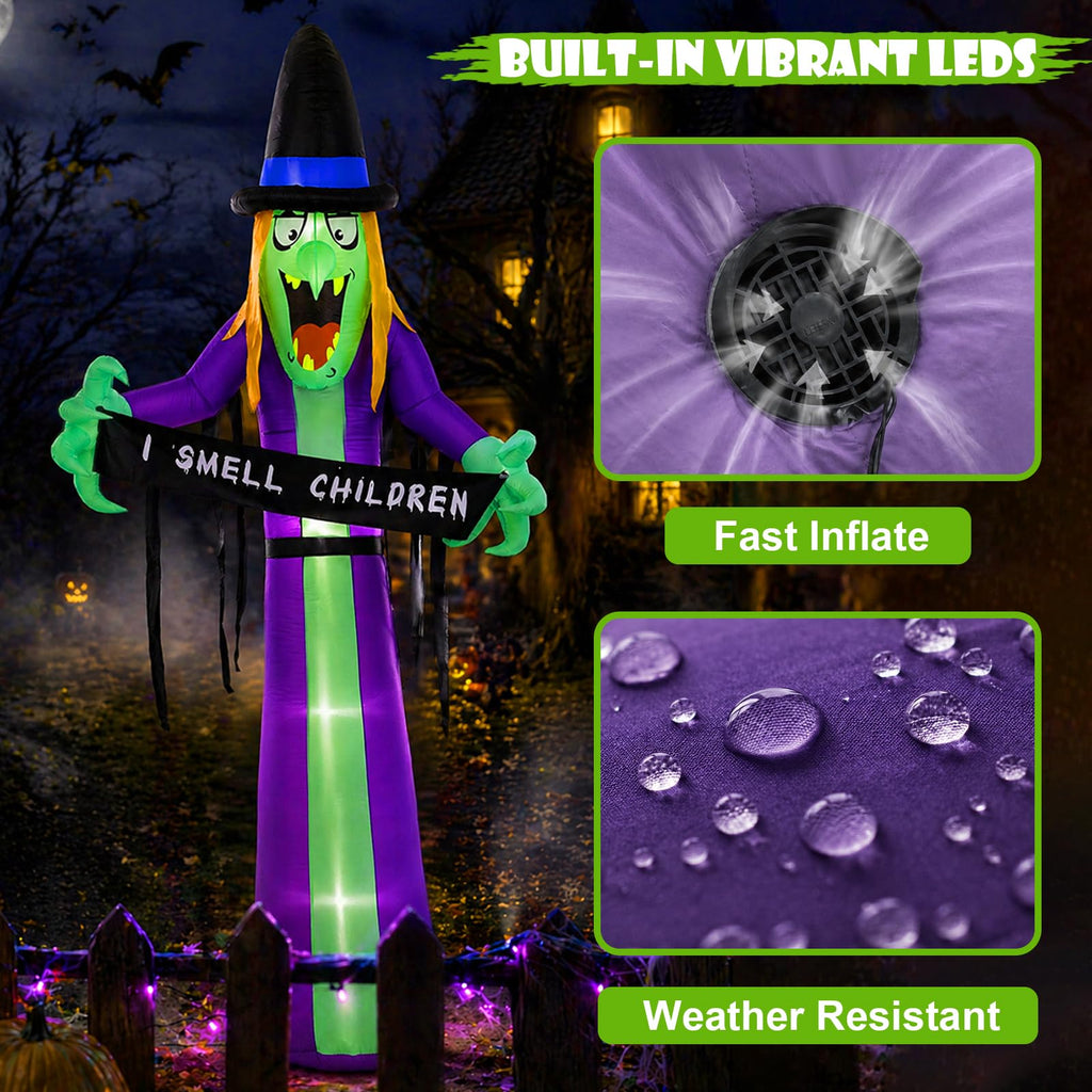 8FT LED Inflatable Witch Yard Decor K951362