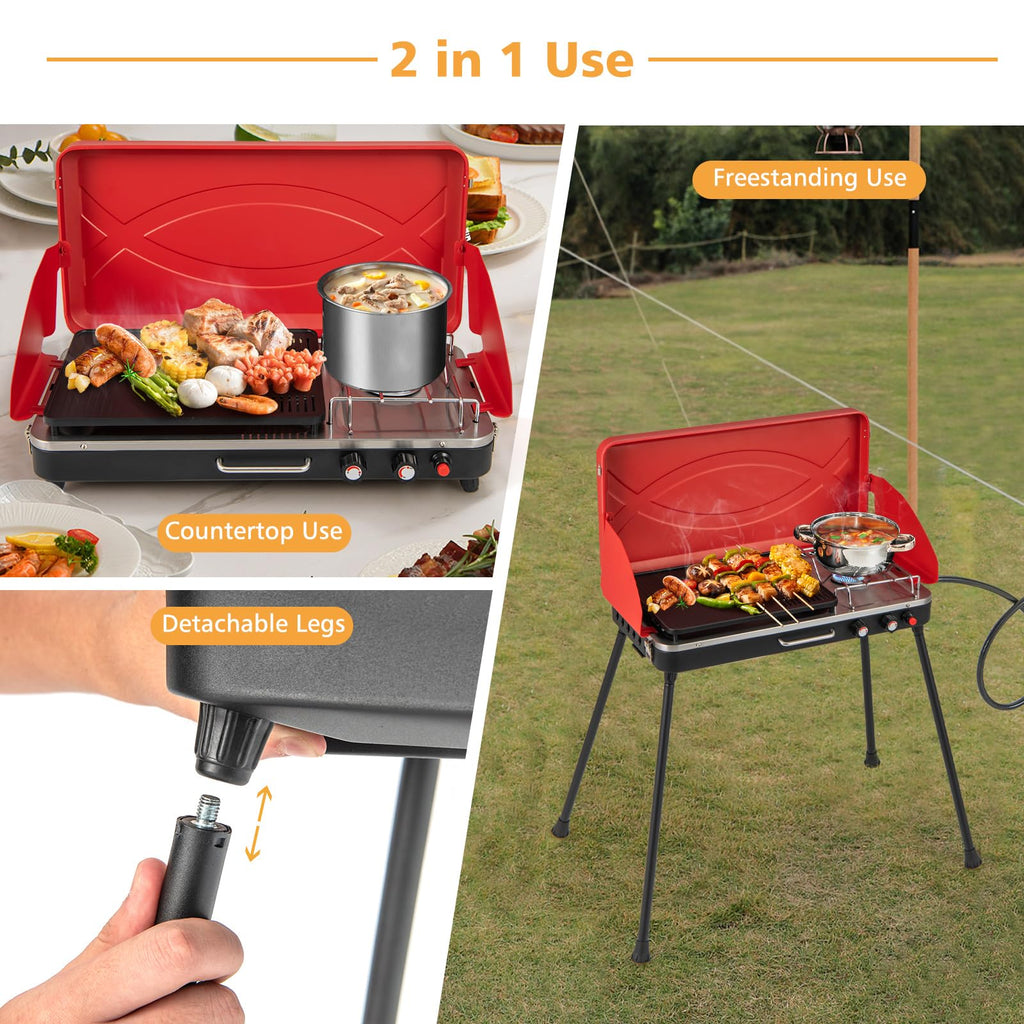 Portable Propane Gas Grill & Stove X2079