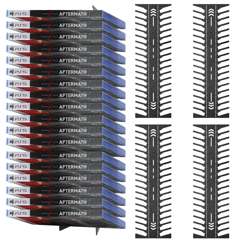 4-Pack Wall Mount Metal DVD Rack Holds 72 Games V469325