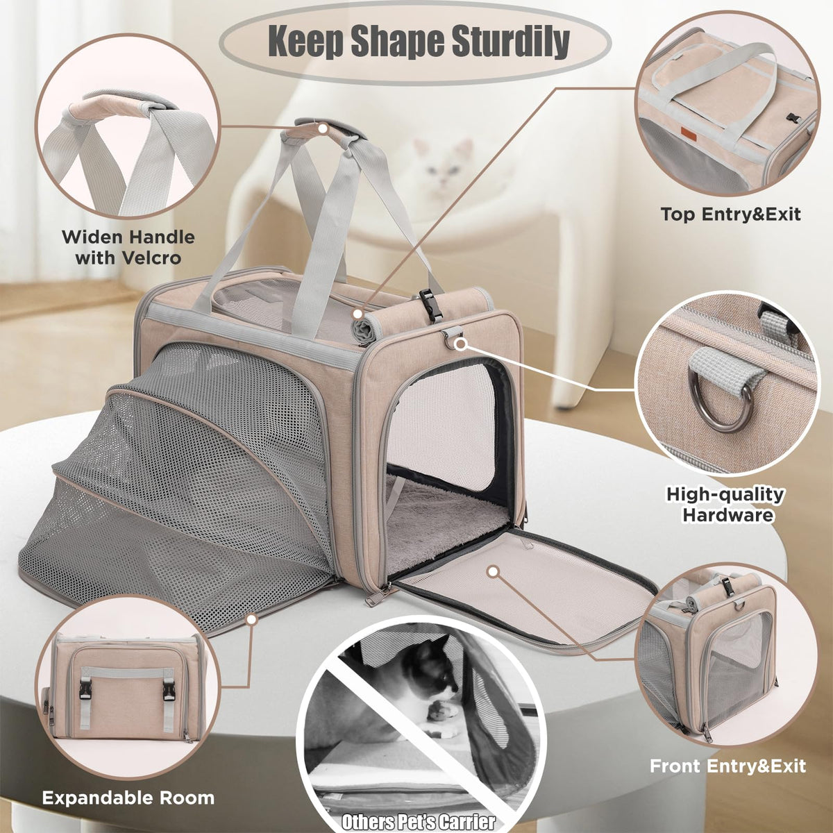 Airline Approved Soft Expandable Pet Carrier P2037