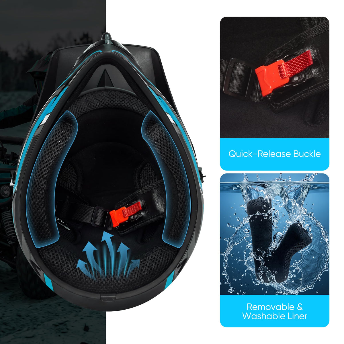 Youth Dirt Bike Full Face Helmet E5617