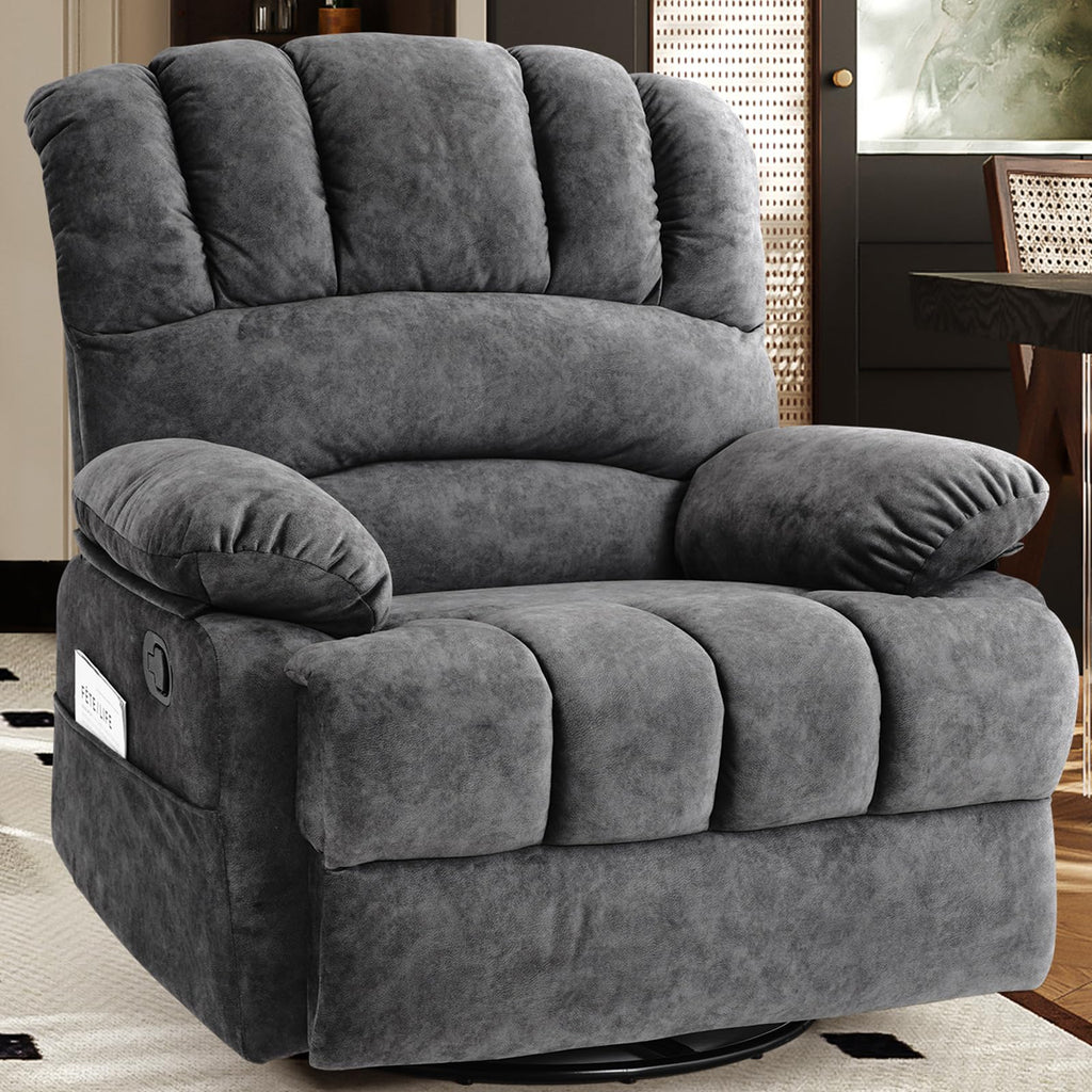 Oversized Manual Swivel Rocker Recliner Chair Q253
