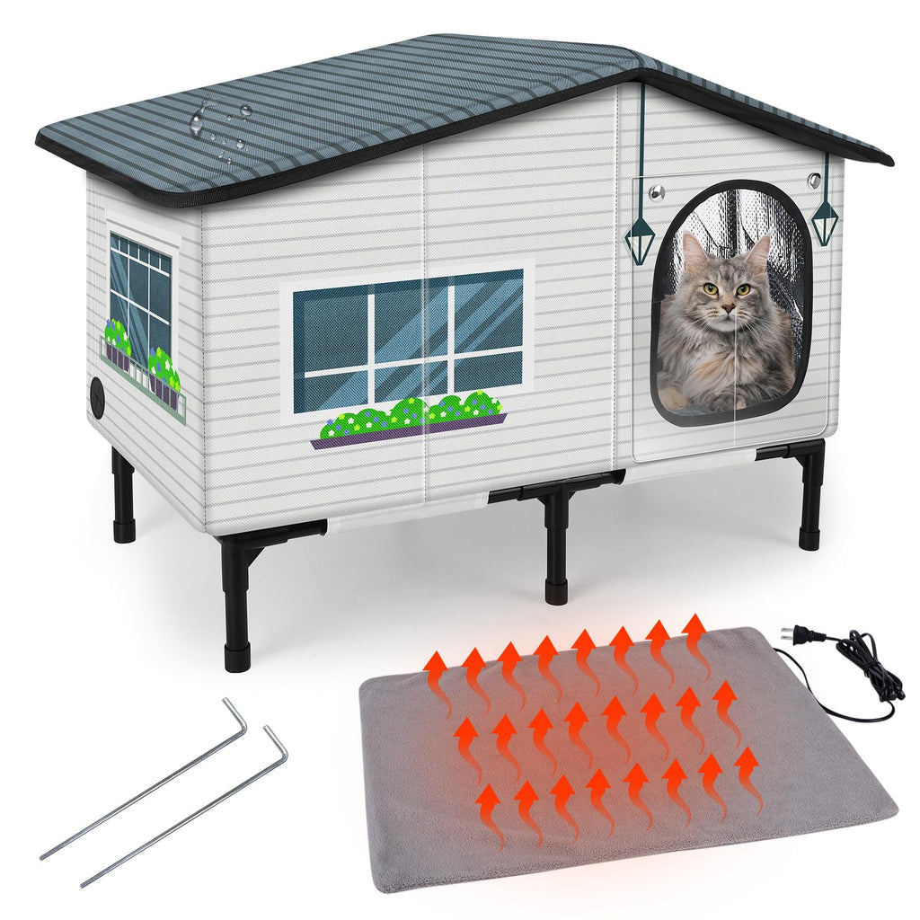Weatherproof Heated Insulated Cat House J380