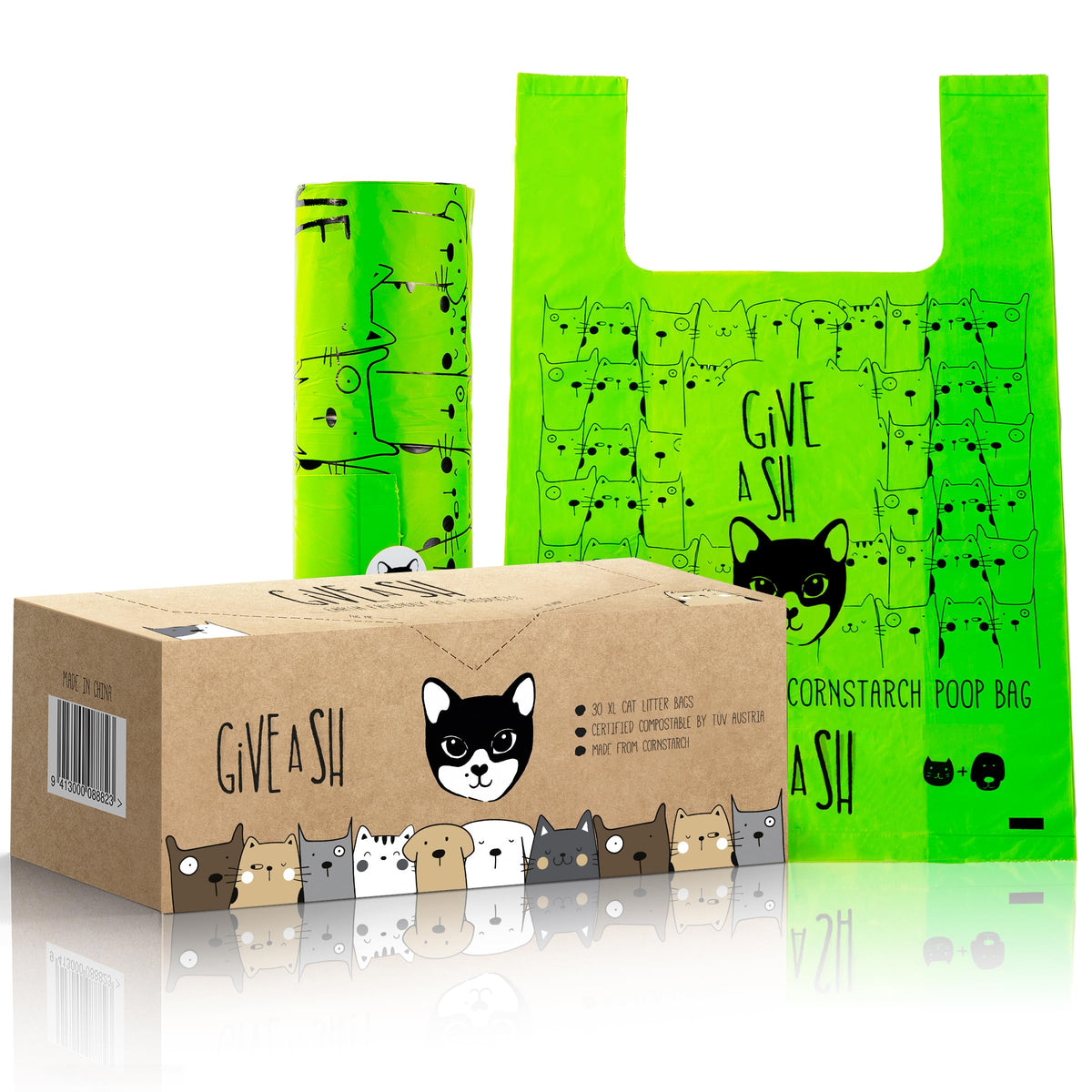 Compostable Cat Litter Bags XL 30 Count W801