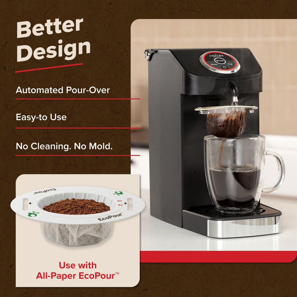 Single Serve Pour Over Coffee Maker Stainless Steel Black U9989