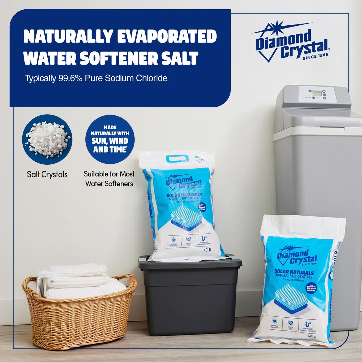 6 Pack Water Softener Salt, 40 lbs Q616628