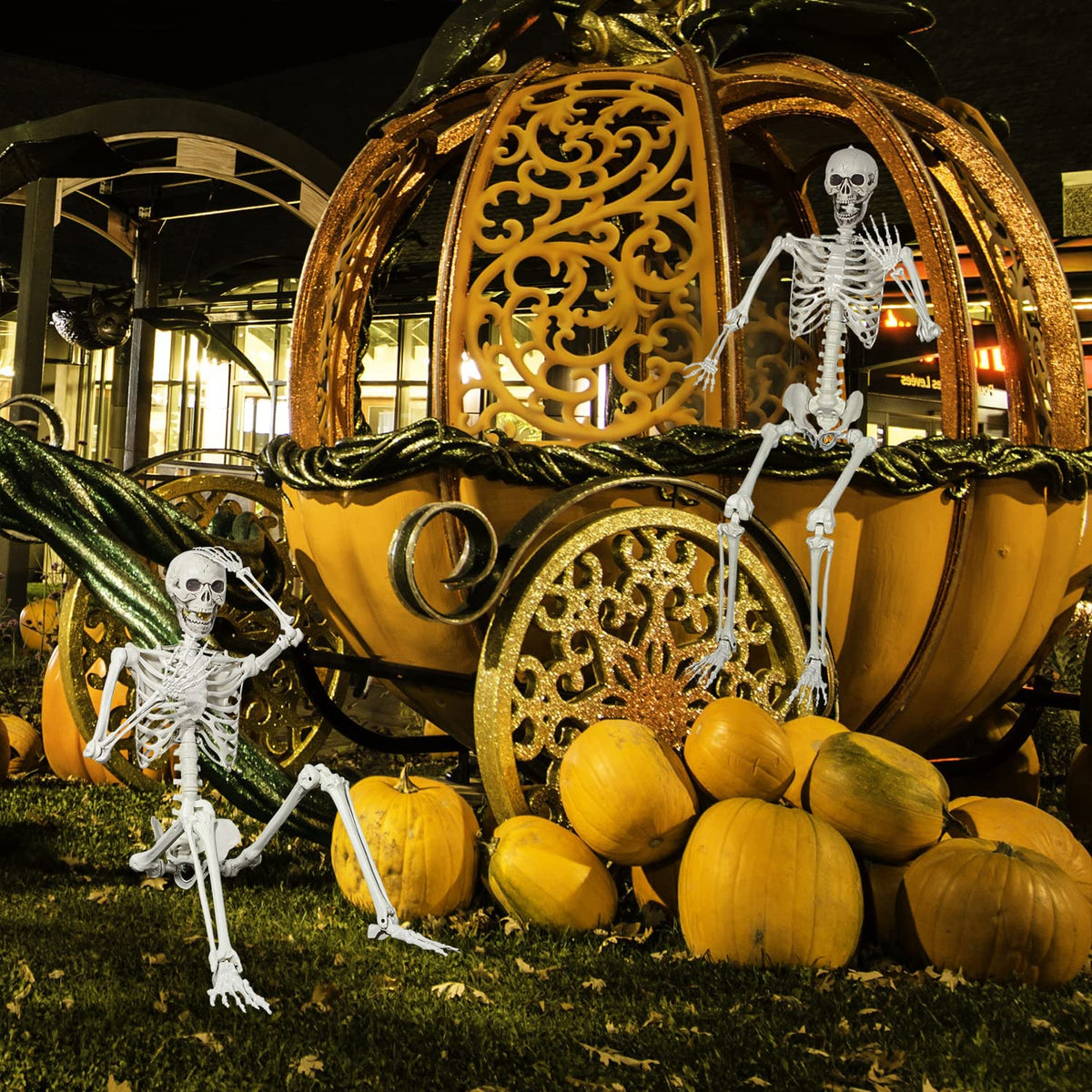 5.4ft Posable Full Body Skeleton with Movable Joints N536