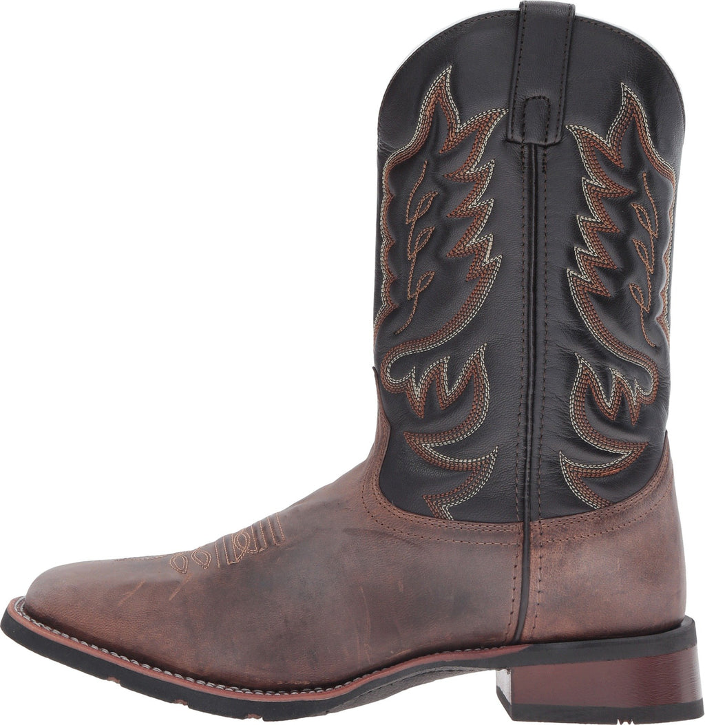 Brown Mid Calf Square Toe Pull On Boots T786709