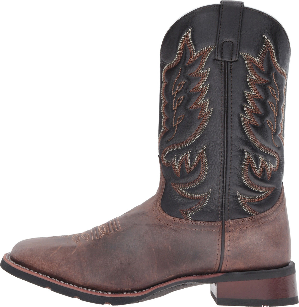 Brown Mid Calf Square Toe Pull On Boots T786709
