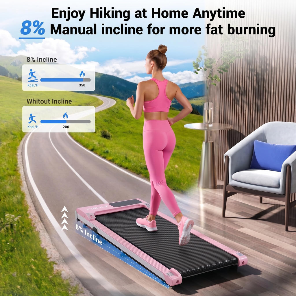 3.0HP Portable Under Desk Treadmill with Remote Control C699385