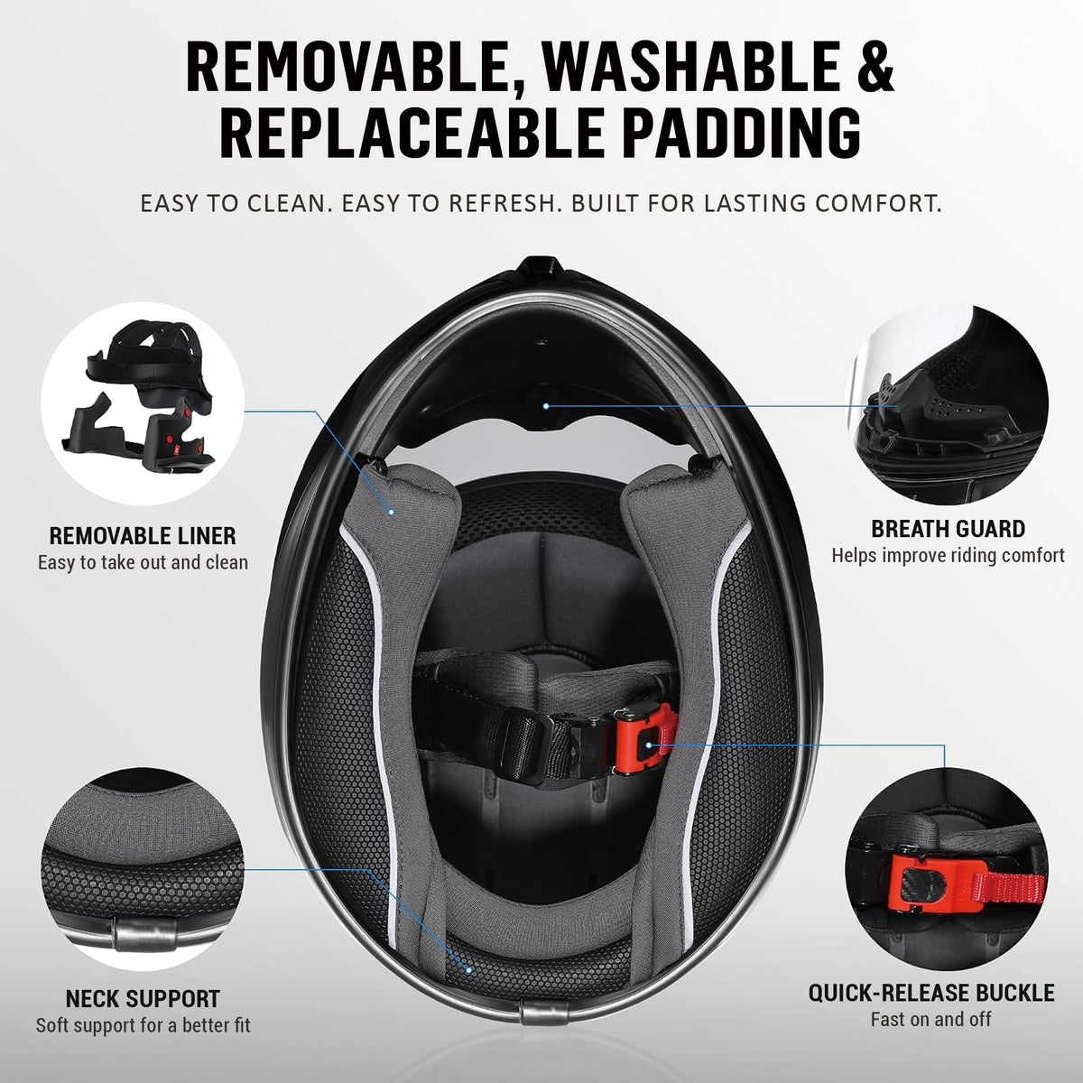 Kids Full Face Motorcycle Helmet DOT Approved M601