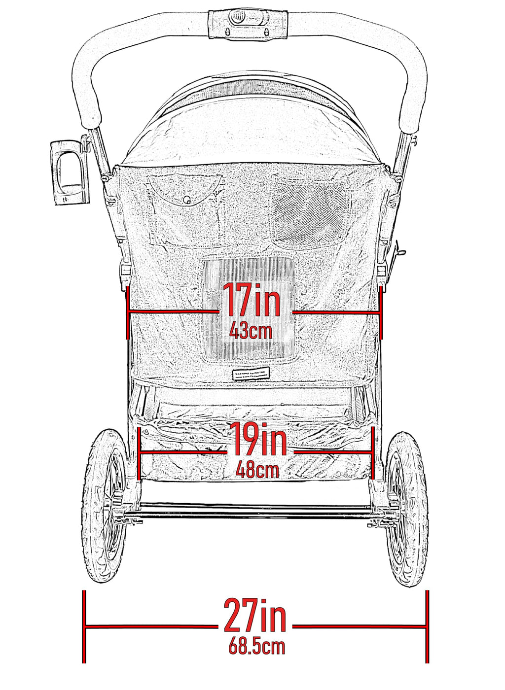 Extra Large Pet Stroller Y591090