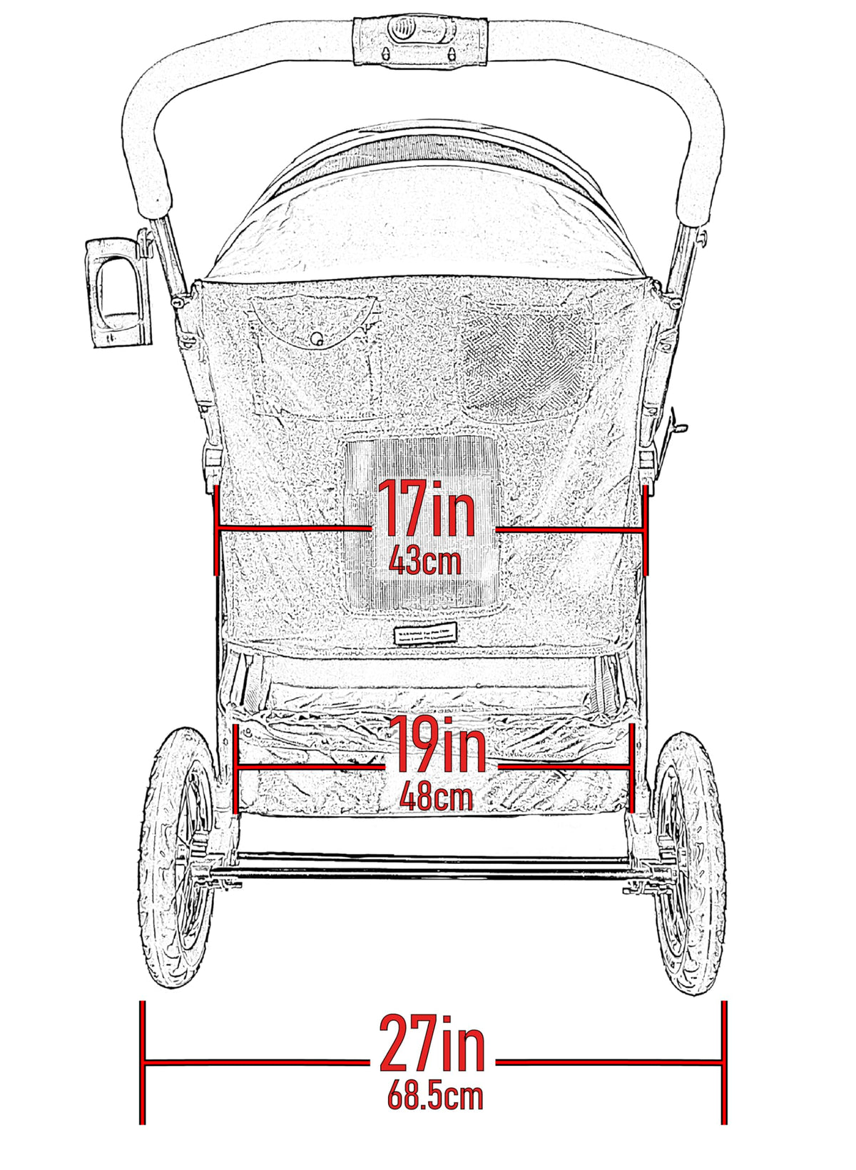 Extra Large Pet Stroller Y591090