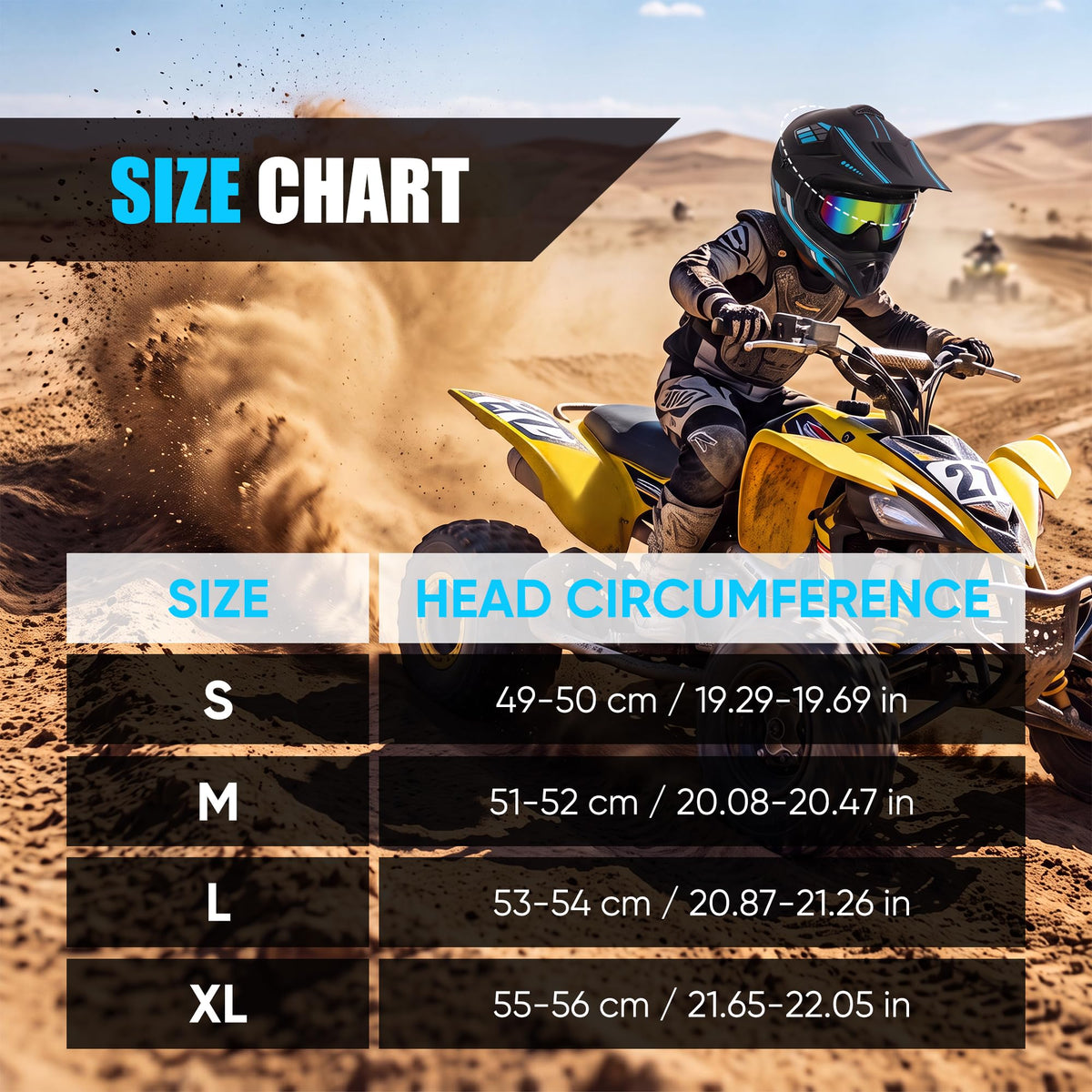 Youth Dirt Bike Full Face Helmet E5617