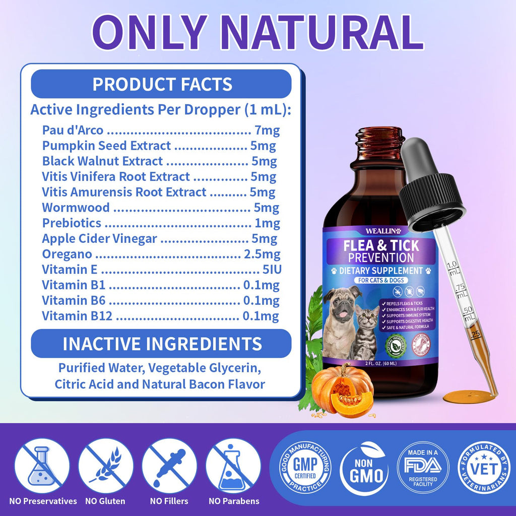 Flea and Tick Support for Dogs and Cats 60ml D54248