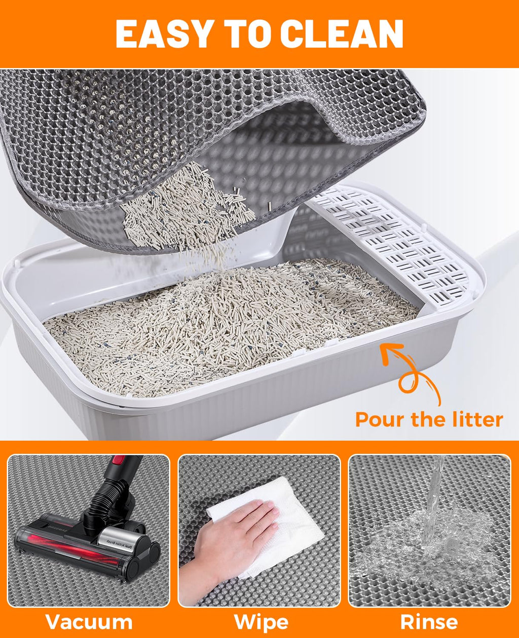 Extra Large Honeycomb Cat Litter Mat 46"x26" E6975
