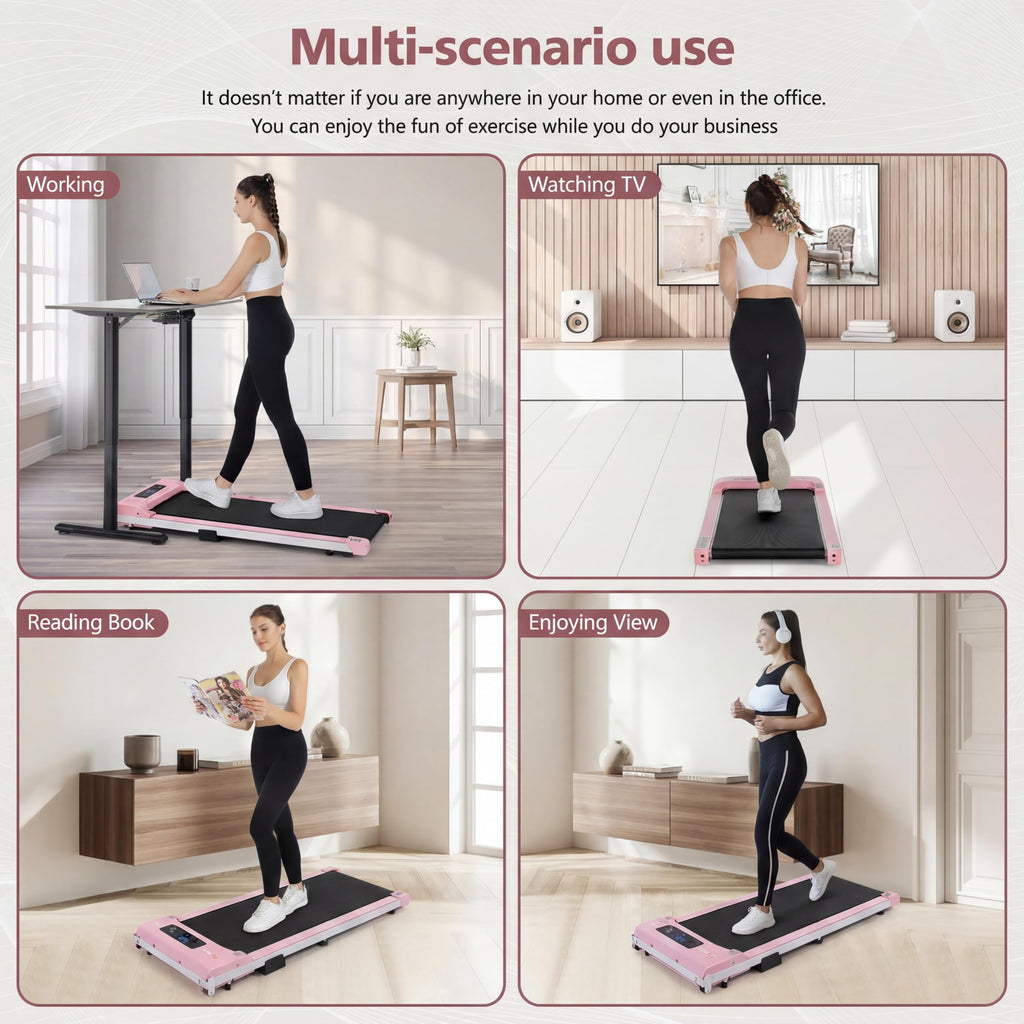 3.0HP Portable Under Desk Treadmill with Remote Control C699385