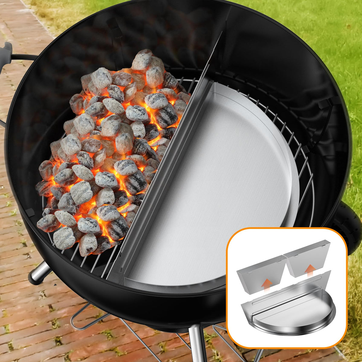 Charcoal Divider Drip Pan F66505