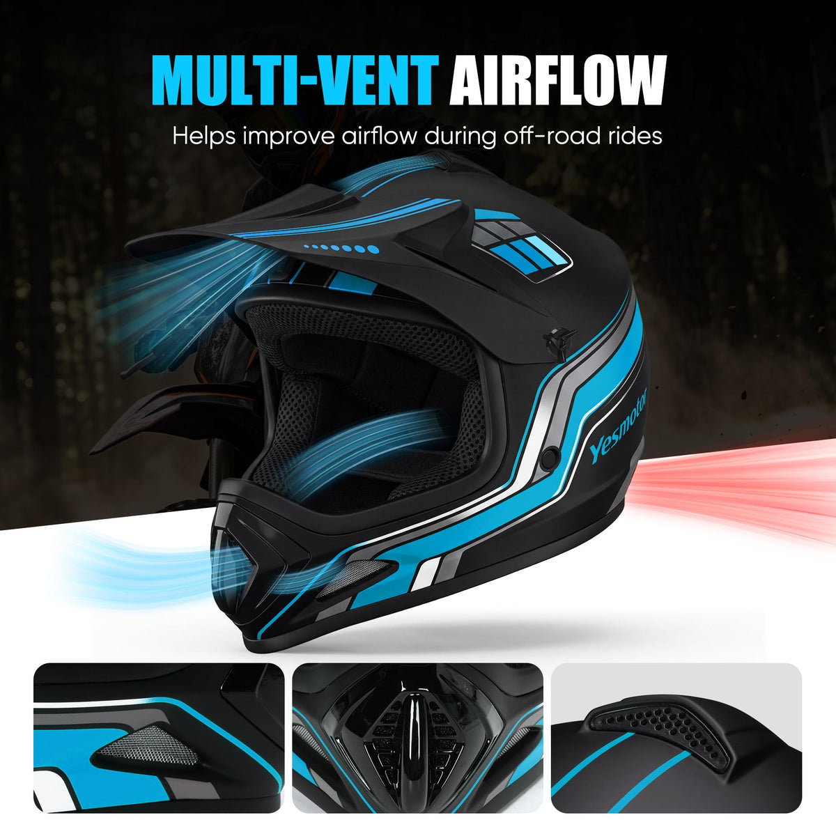 Youth Dirt Bike Full Face Helmet E5617