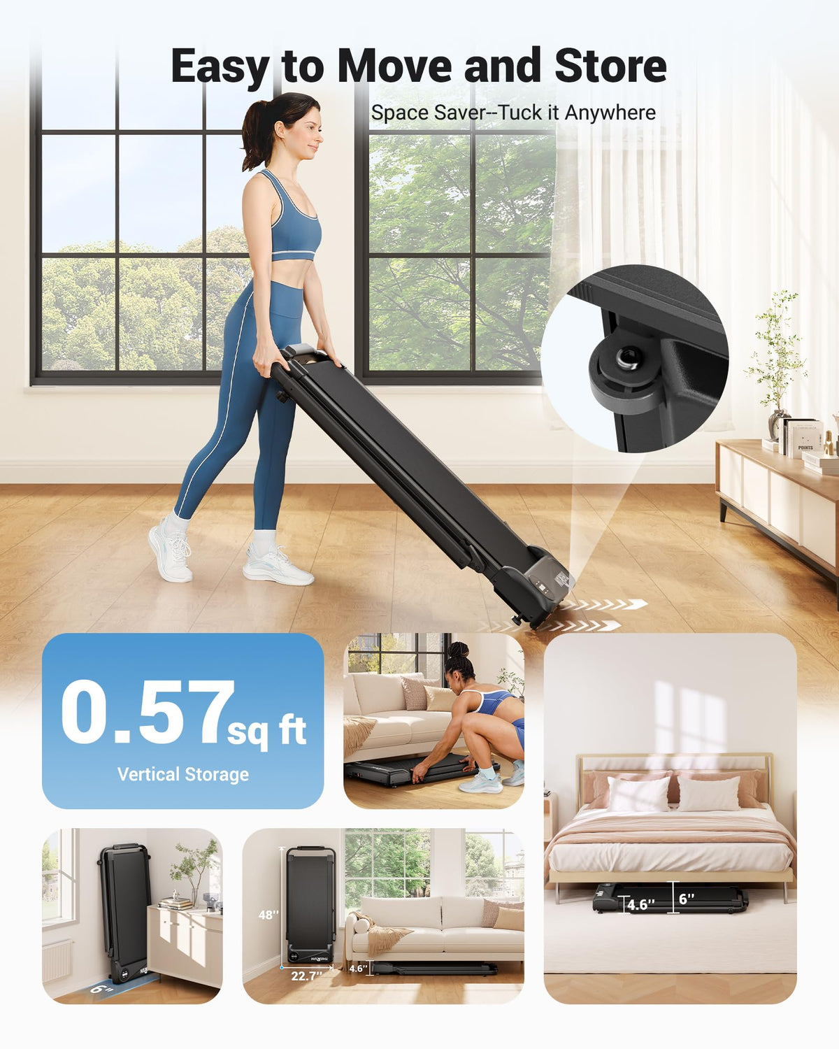 Walking Pad with Handle Bar Z545918
