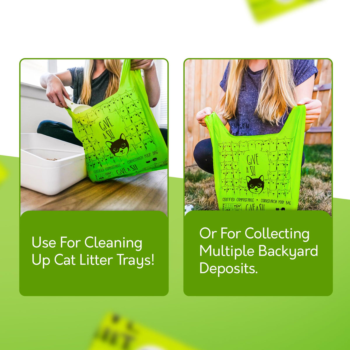 Compostable Cat Litter Bags XL 30 Count W801