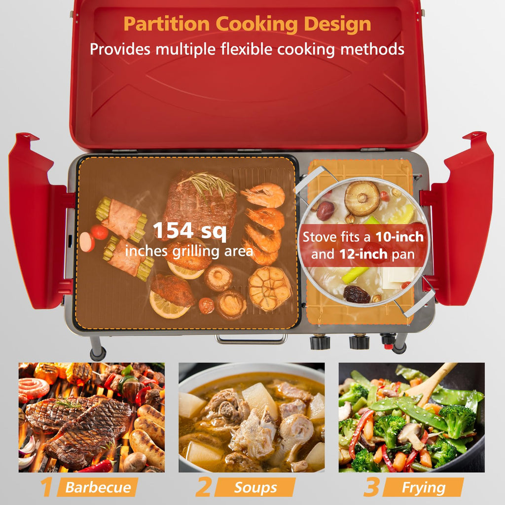 Portable Propane Gas Grill & Stove X2079