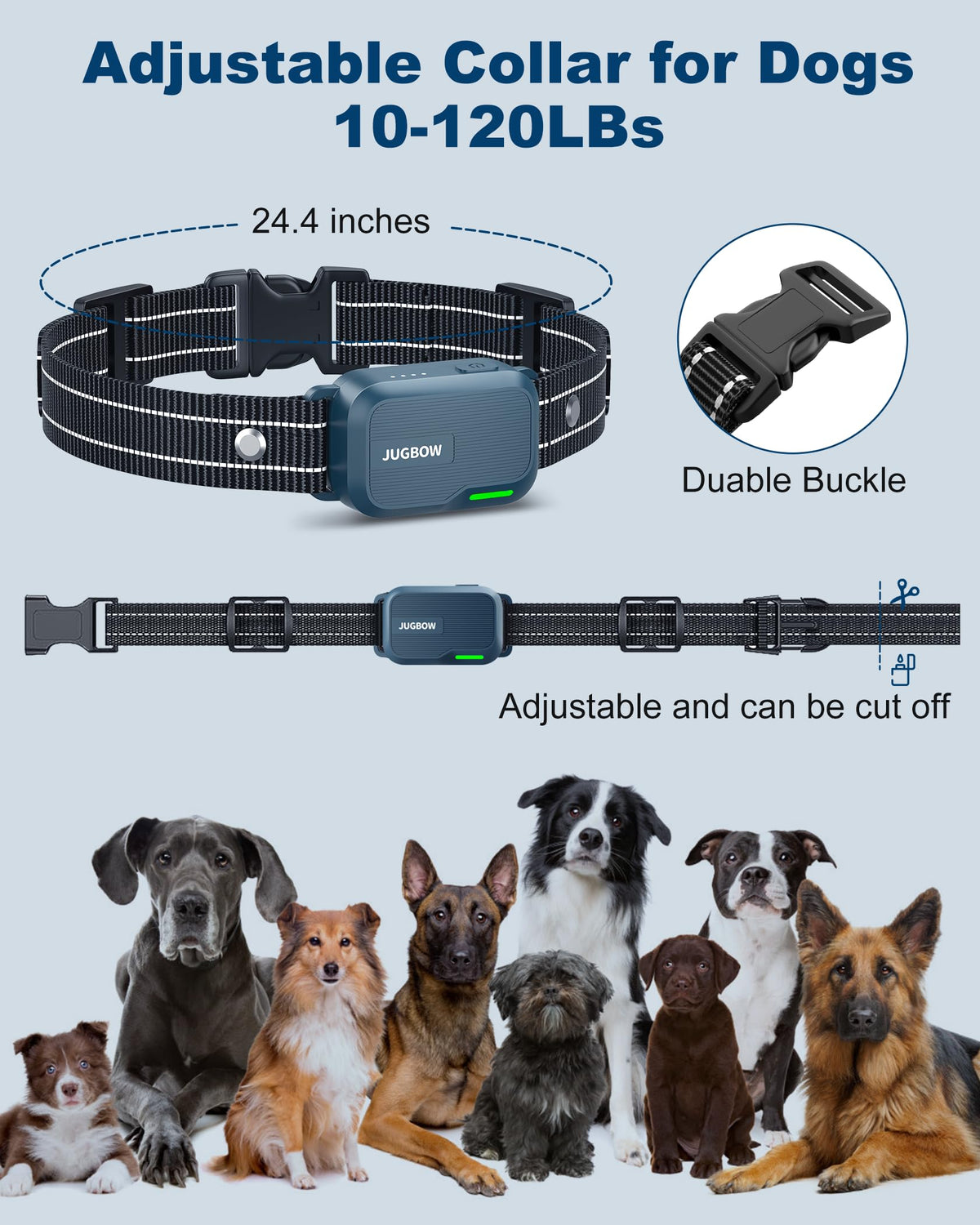 4500FT IPX8 Waterproof Rechargeable Dog Training Collar with Remote L28748