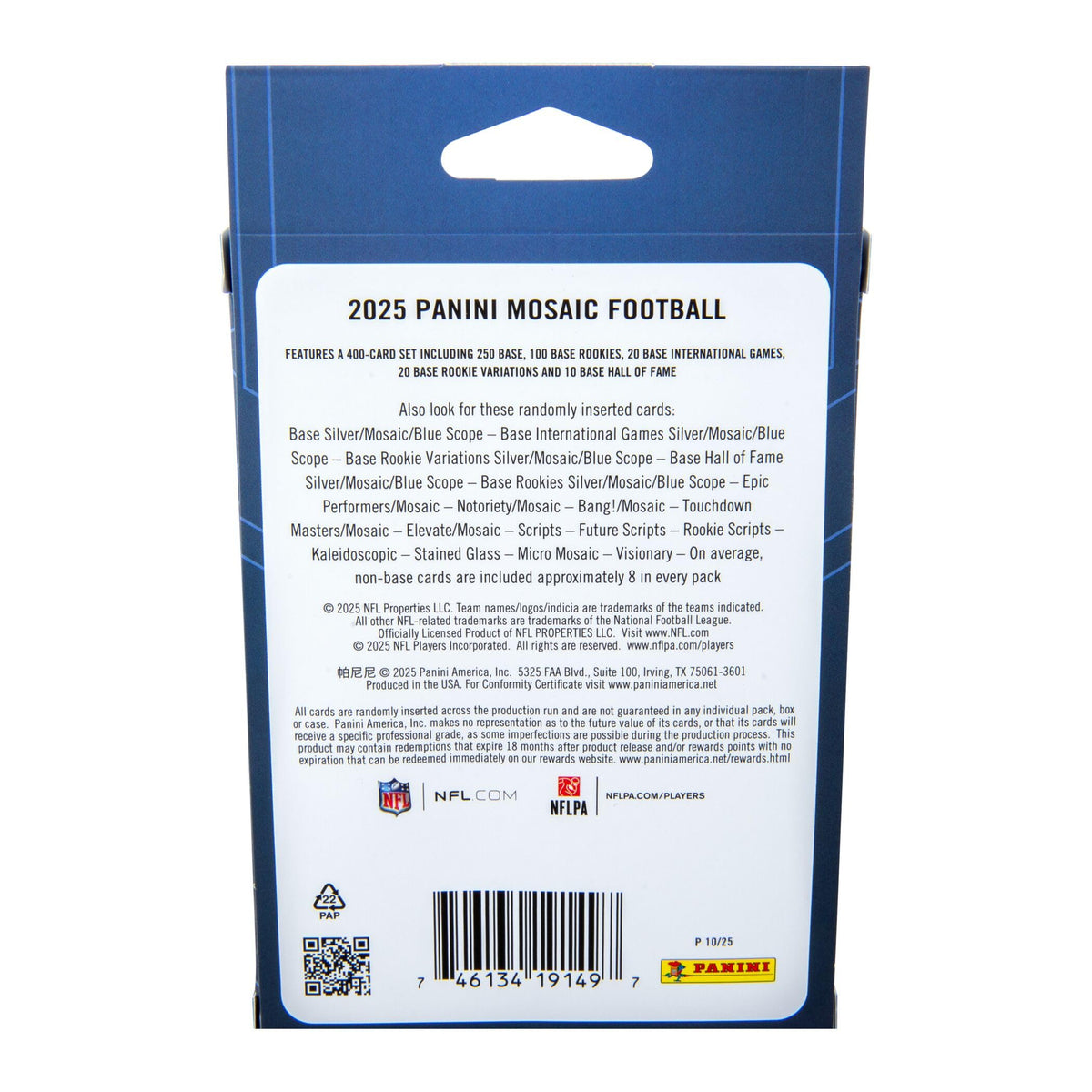 Football Trading Cards Hanger Box Q36890