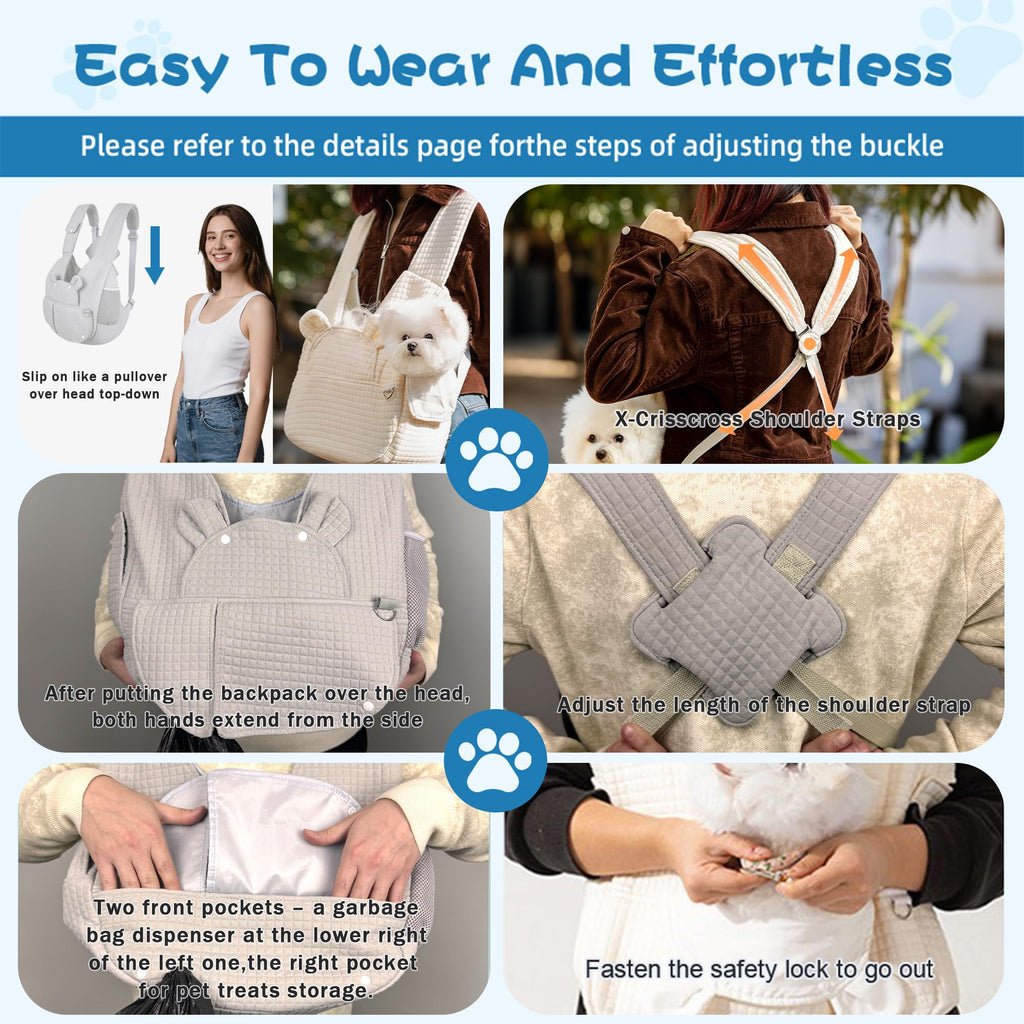 Portable Pet Front Backpack for Small Dogs and Cats O255
