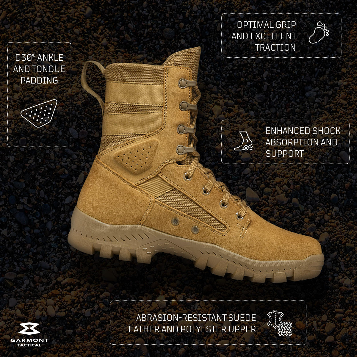 Suede Combat Boots D9117