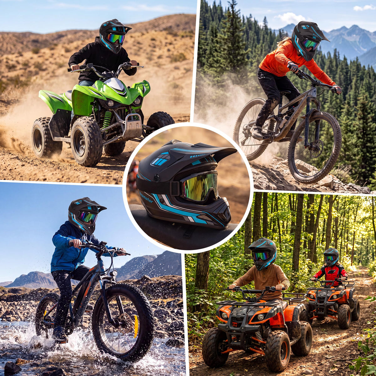 Youth Dirt Bike Full Face Helmet E5617